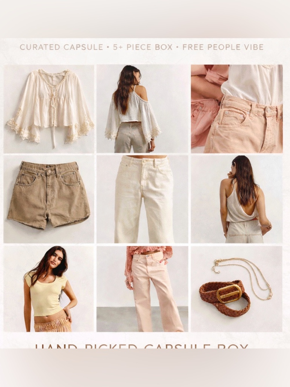 Free People Inspired Capsule Box – 5+ Piece Bundle – Boho Romantic